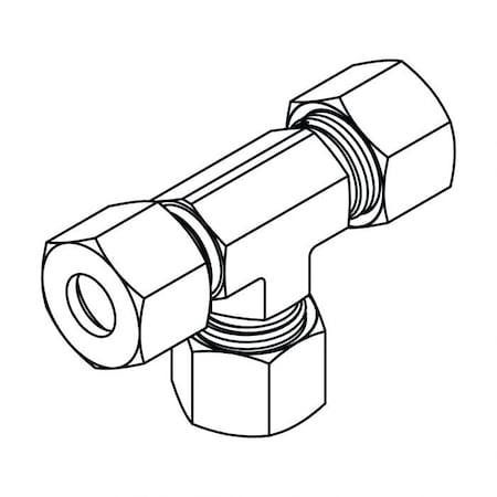 Hydraulic Fitting-Metric CompressionL15(22X1.5) UNION TEE